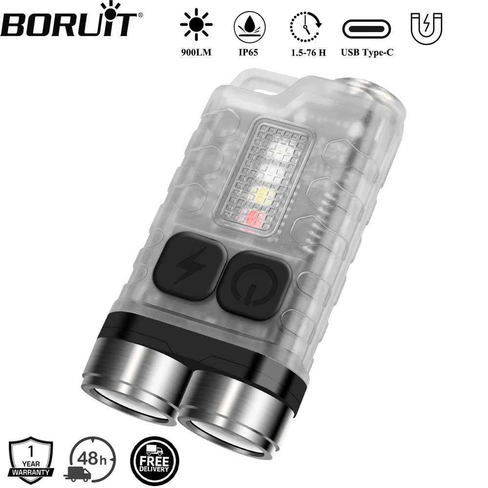 Outdoor Camping Adventure - BORUiT V3 LED Keychain Portable 900LM