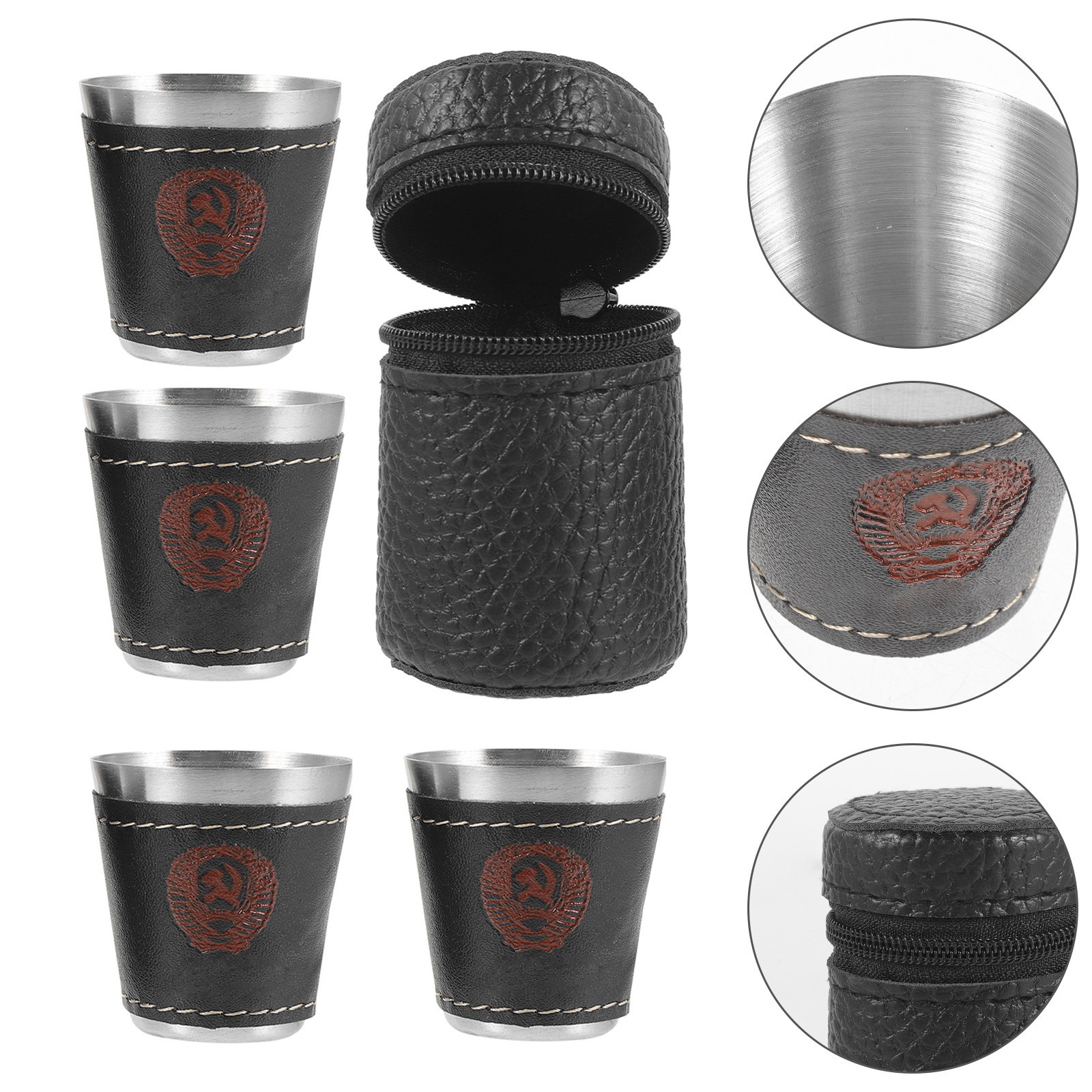 Outdoor Camping Set - 1Set Stainless Steel Wine Cup Set