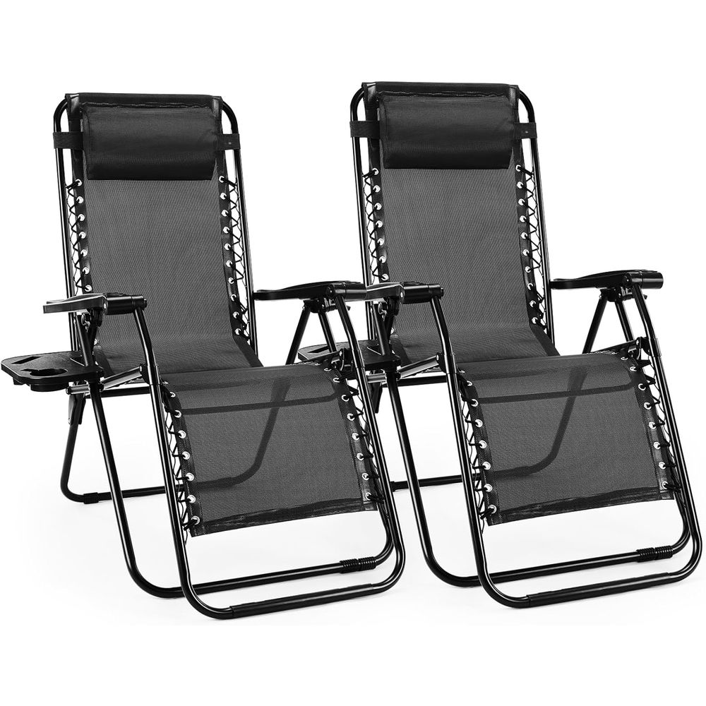 Outdoor Camping Recliner - Set of 2 Zero Gravity Recliners