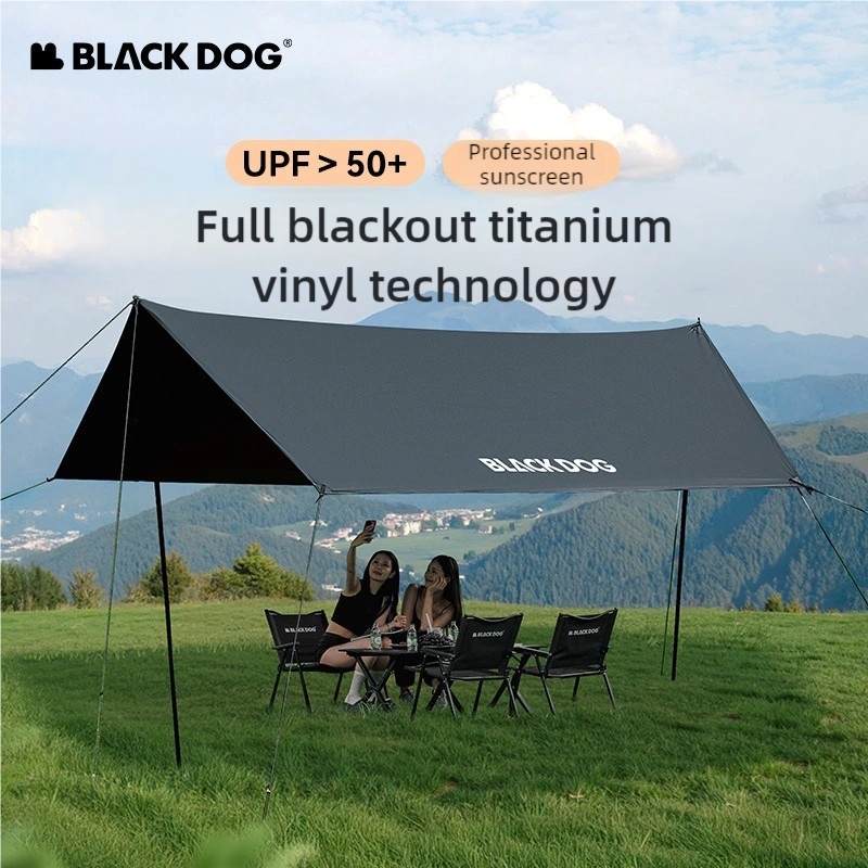 Outdoor Camping Dog Fence - Blackdog Outdoor Black Rubber Tent Camping