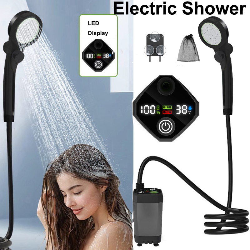 Outdoor Camping Set - Outdoor Electric Shower Set LED Display