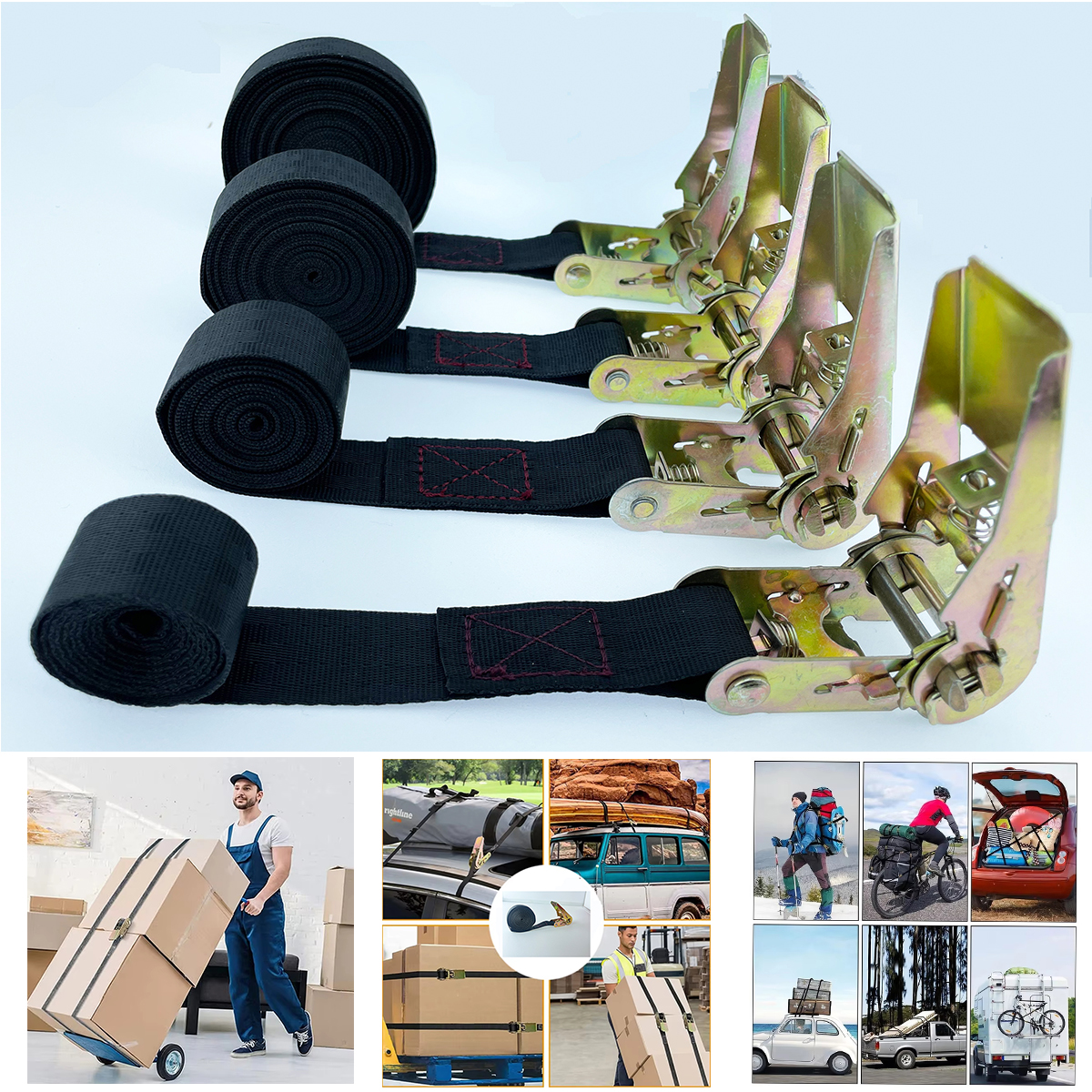 Camping Rope - Cargo Strap Ratchet Tensioner Freight Car