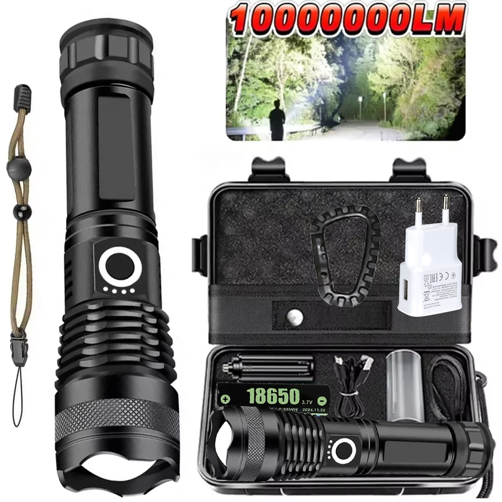 Outdoor Camping Lighting - High Power LED Flashlight Rechargeable 5