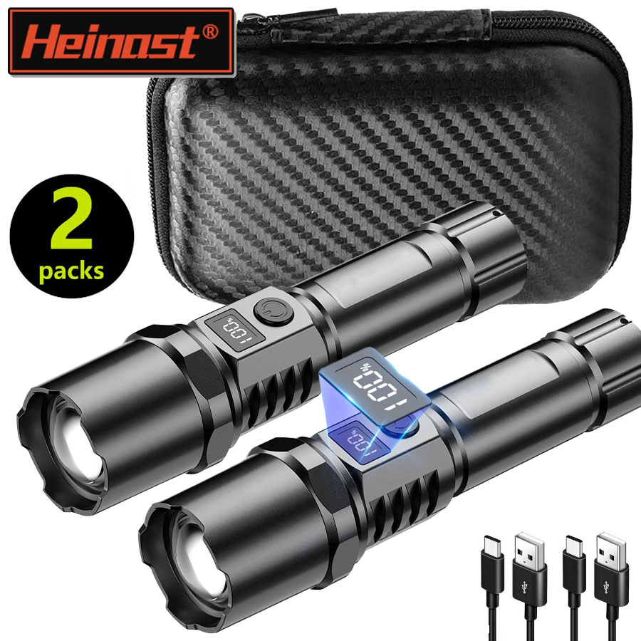 Outdoor Camping Decor - High Power XHP100 Led Flashlight Rechargeable