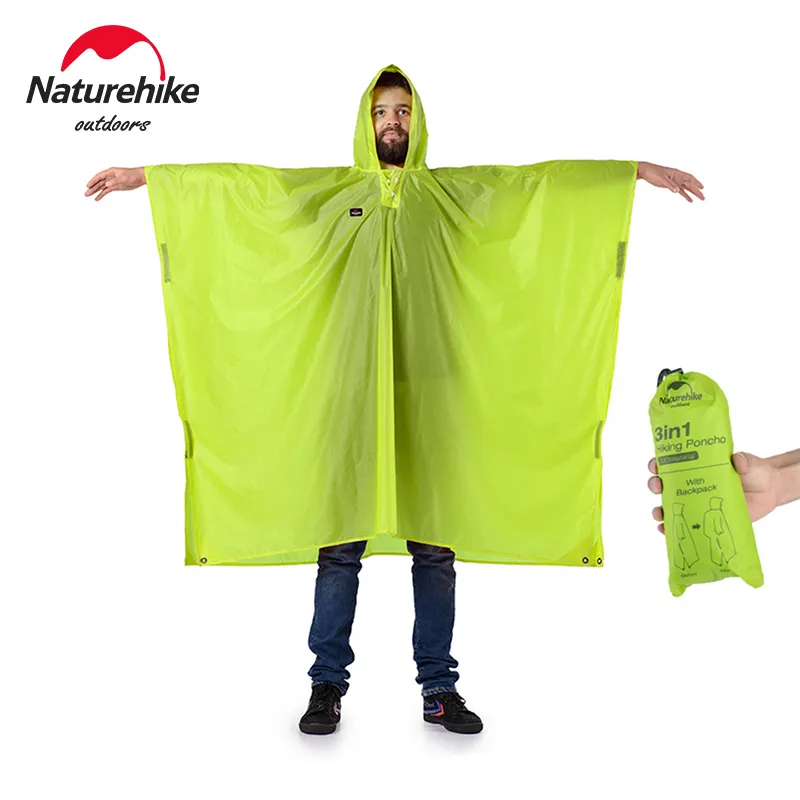 Naturehike Rain Jacket 3 in 1  - Camping Rain Poncho ulasan dan harga