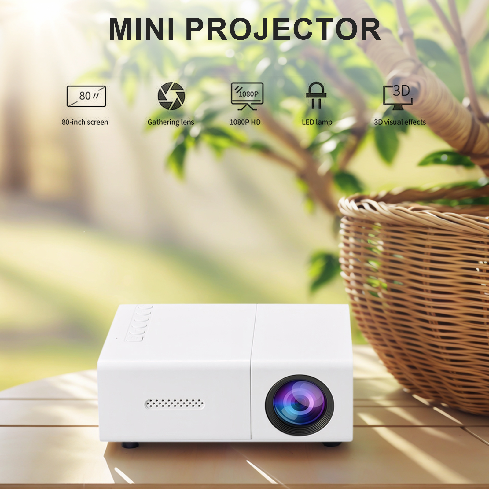 1080P LED Pocket Pico Video Pr - Outdoor Camping Videos ulasan dan harga