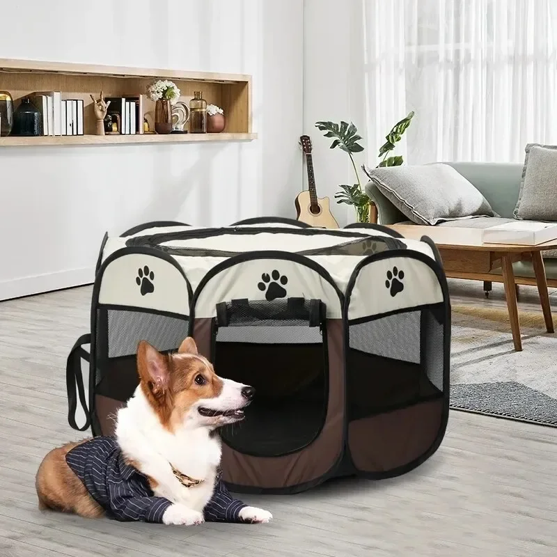 Portable Foldable Pet Cage Oct - Outdoor Camping Dog Fence ulasan dan harga