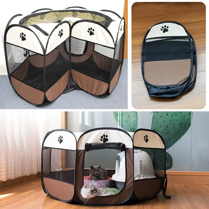 Portable Foldable Pet Cage Oct - Outdoor Camping Dog Fence ulasan dan harga