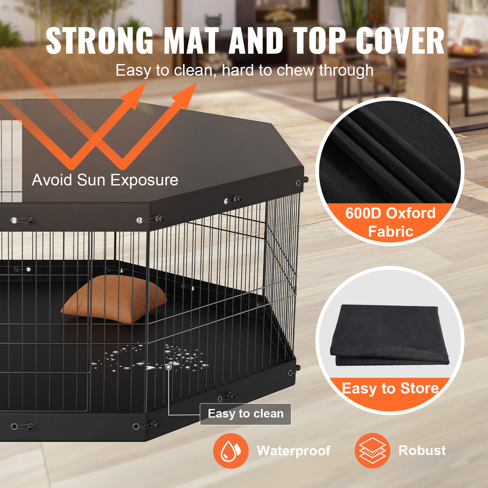 VEVOR Dog Playpen, 8 Panels Fo - Outdoor Camping Dog Fence ulasan dan harga