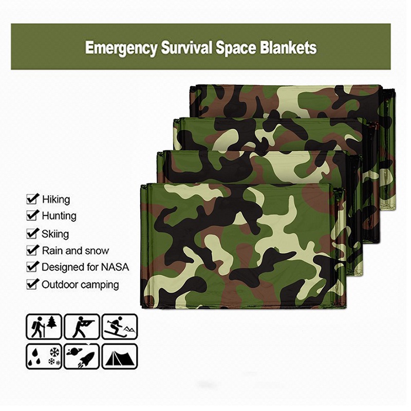 1pcs Emergency Thermal Blanket - Camping Rain Poncho ulasan dan harga