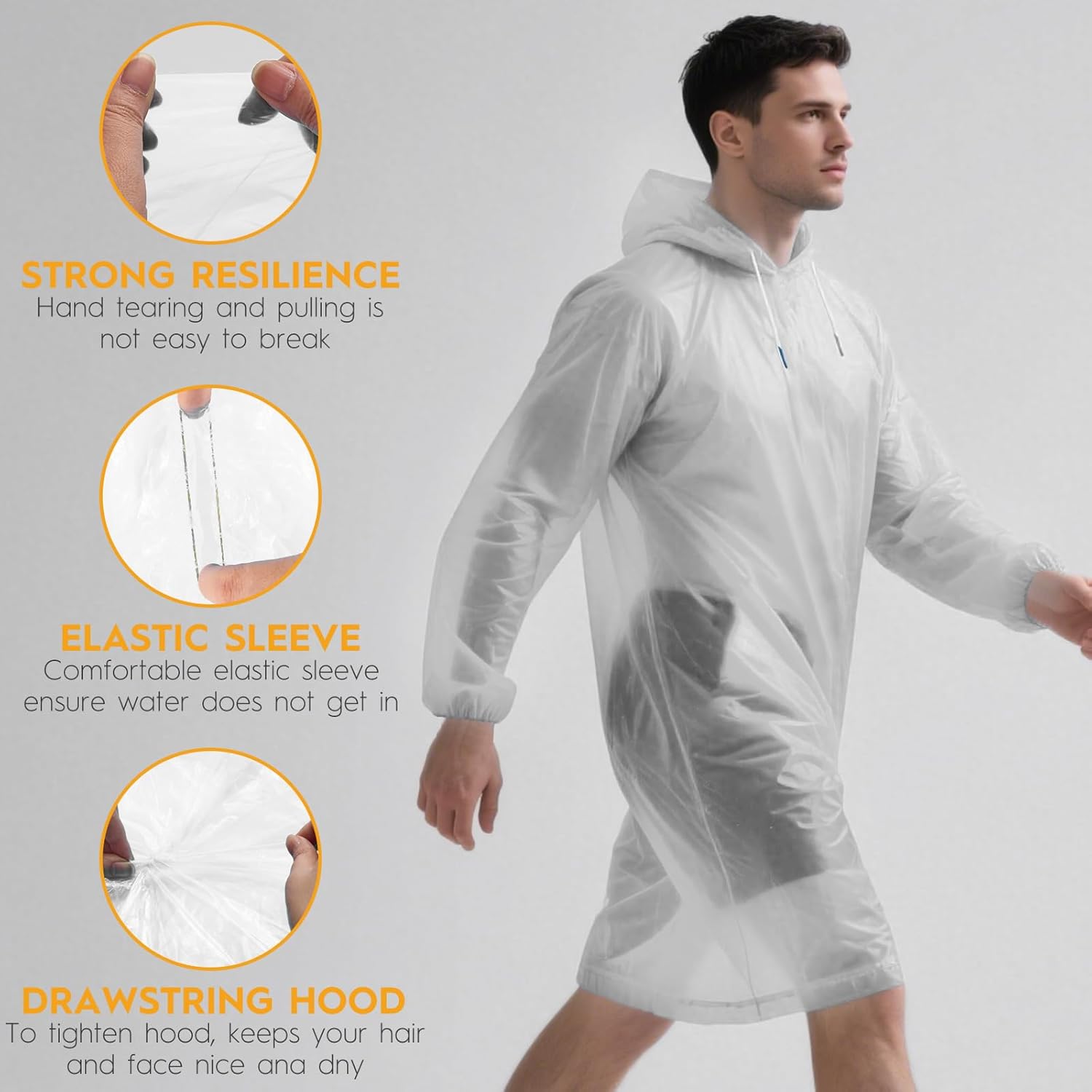 Disposable Rain Ponchos 6/20/5 - Camping Rain Poncho ulasan dan harga