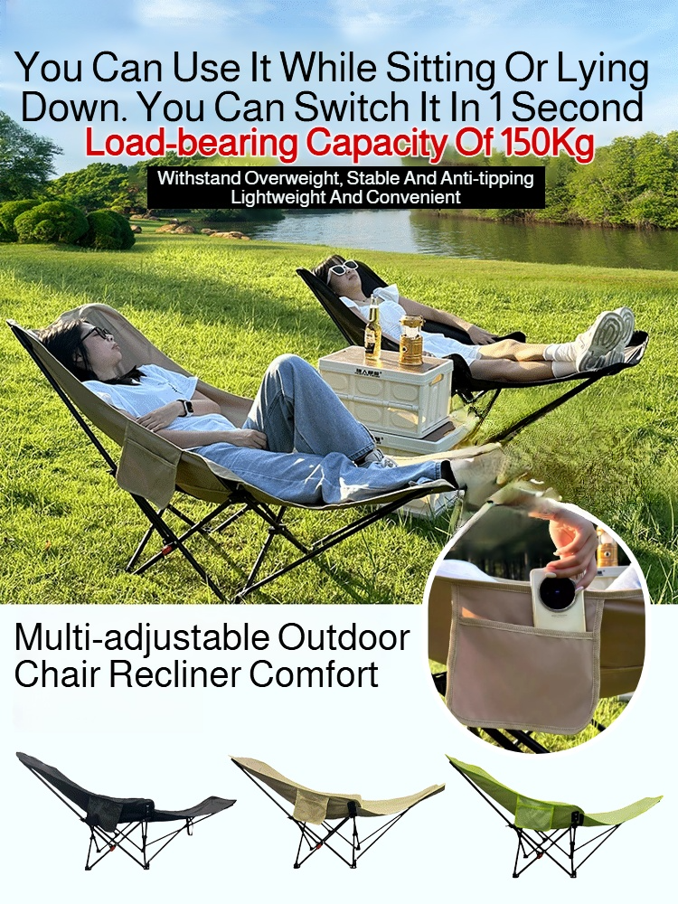 Portable Folding Recliner Beac - Outdoor Camping Recliner ulasan dan harga