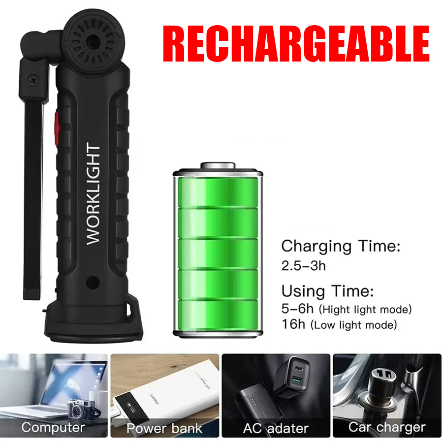 Portable LED Flashlight with M - Outdoor Camping Decor ulasan dan harga