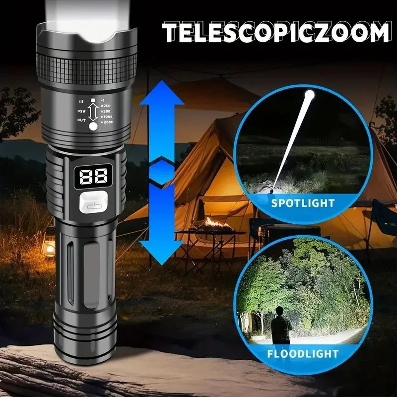 Rechargeable LED Flashlight 10 - Outdoor Camping Adventure ulasan dan harga