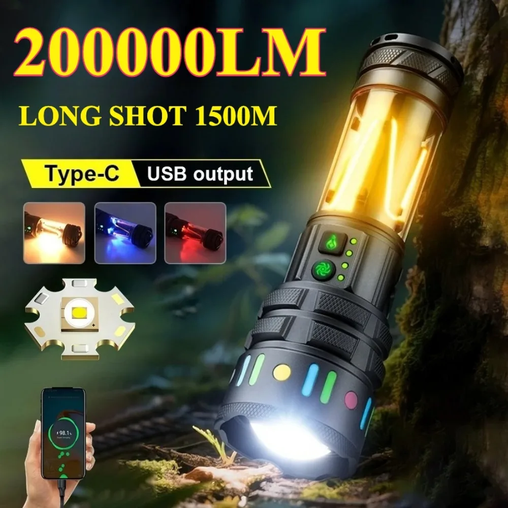 Rechargeable Torch High Lumens - Outdoor Camping Lighting ulasan dan harga
