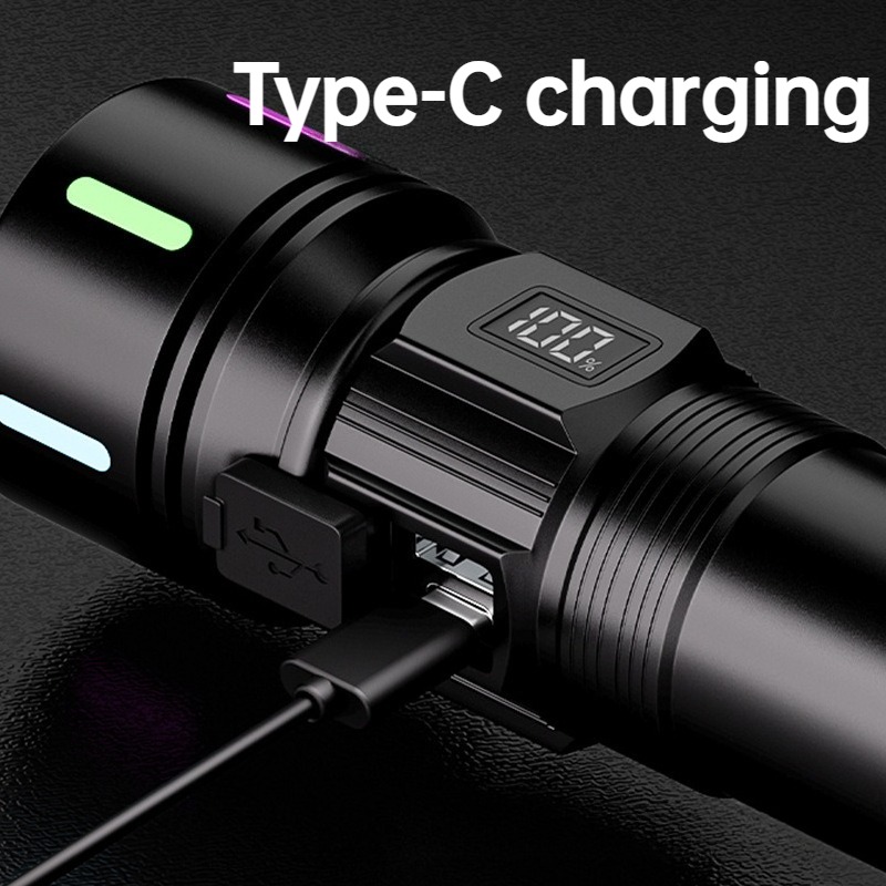 Strong Light LED Flashlight Te - Outdoor Camping Lighting ulasan dan harga