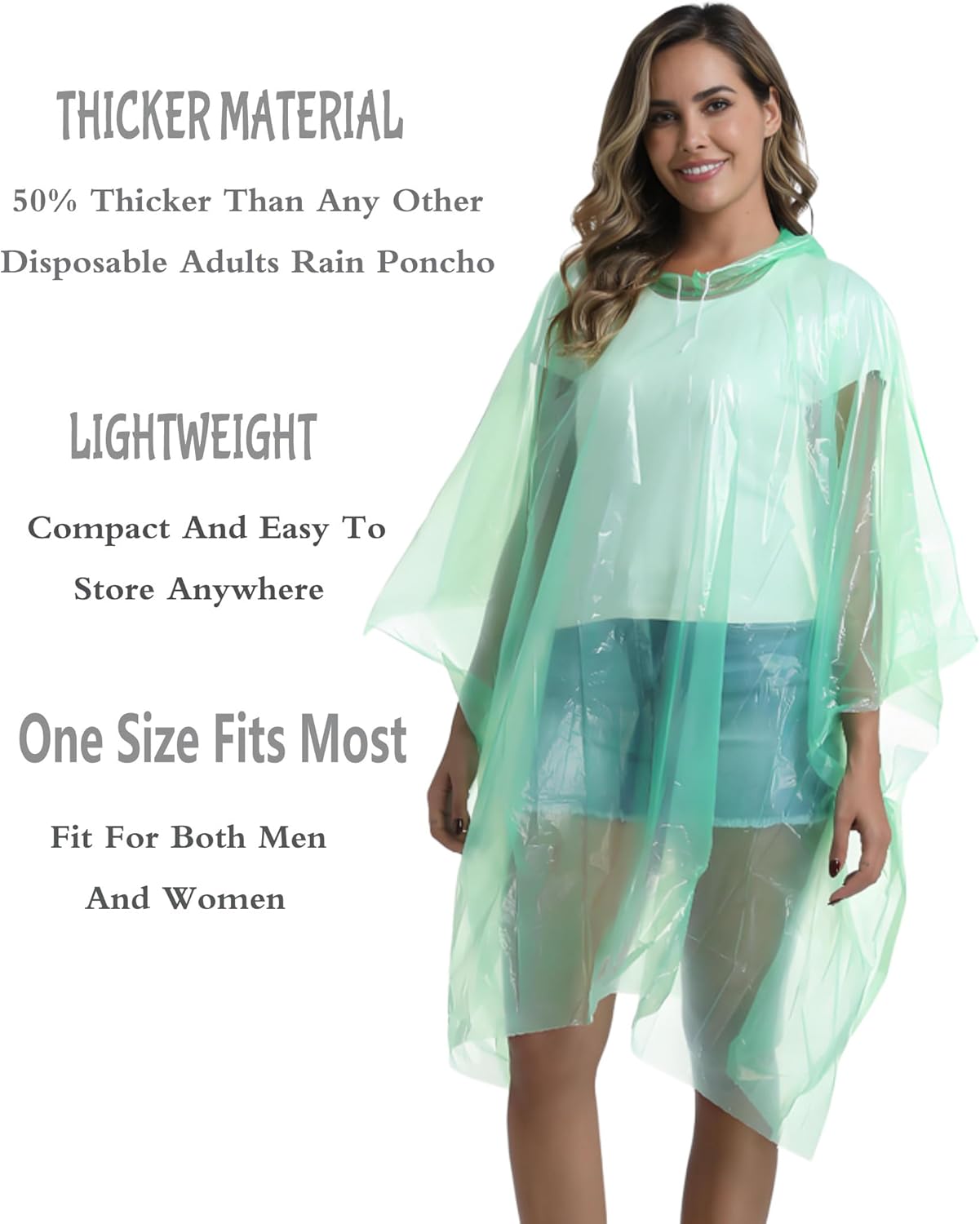 Disposable Rain Ponchos for Ad - Camping Rain Poncho ulasan dan harga