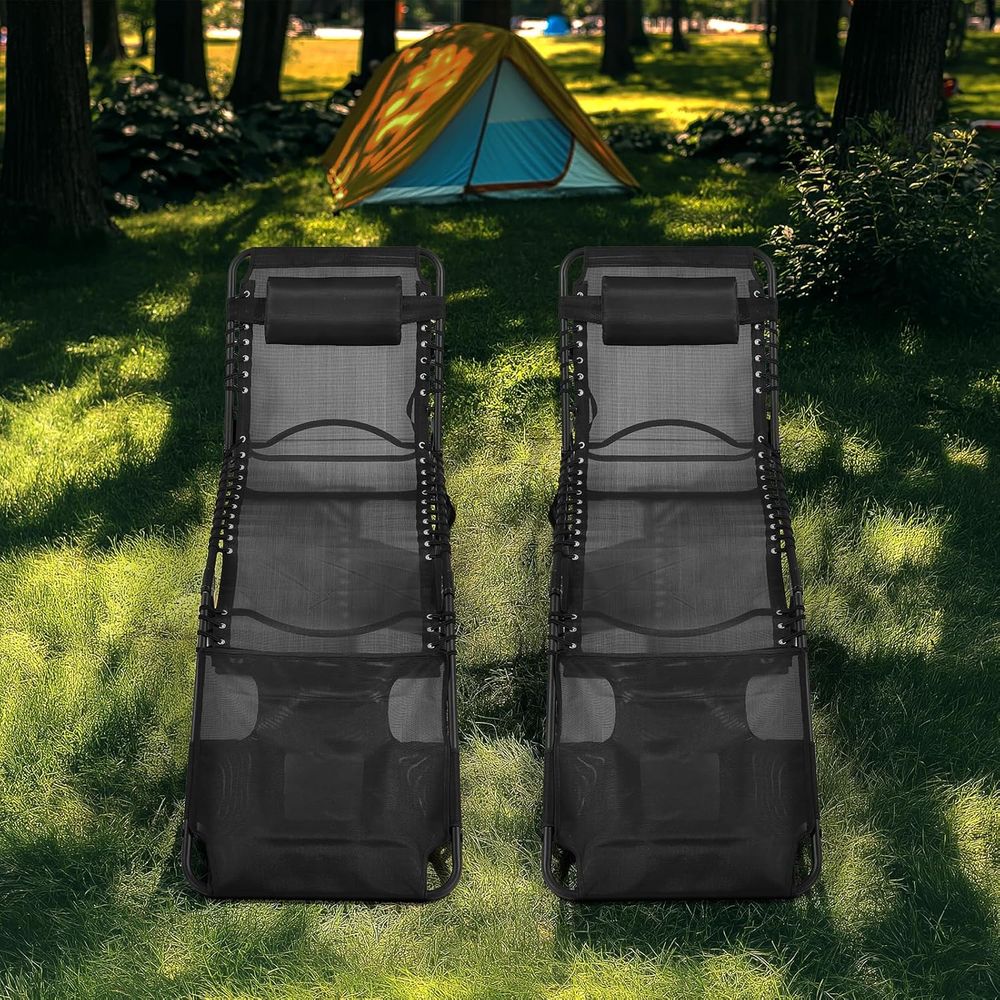 Outdoor Lounge Chair with 5-Po - Outdoor Camping Recliner ulasan dan harga