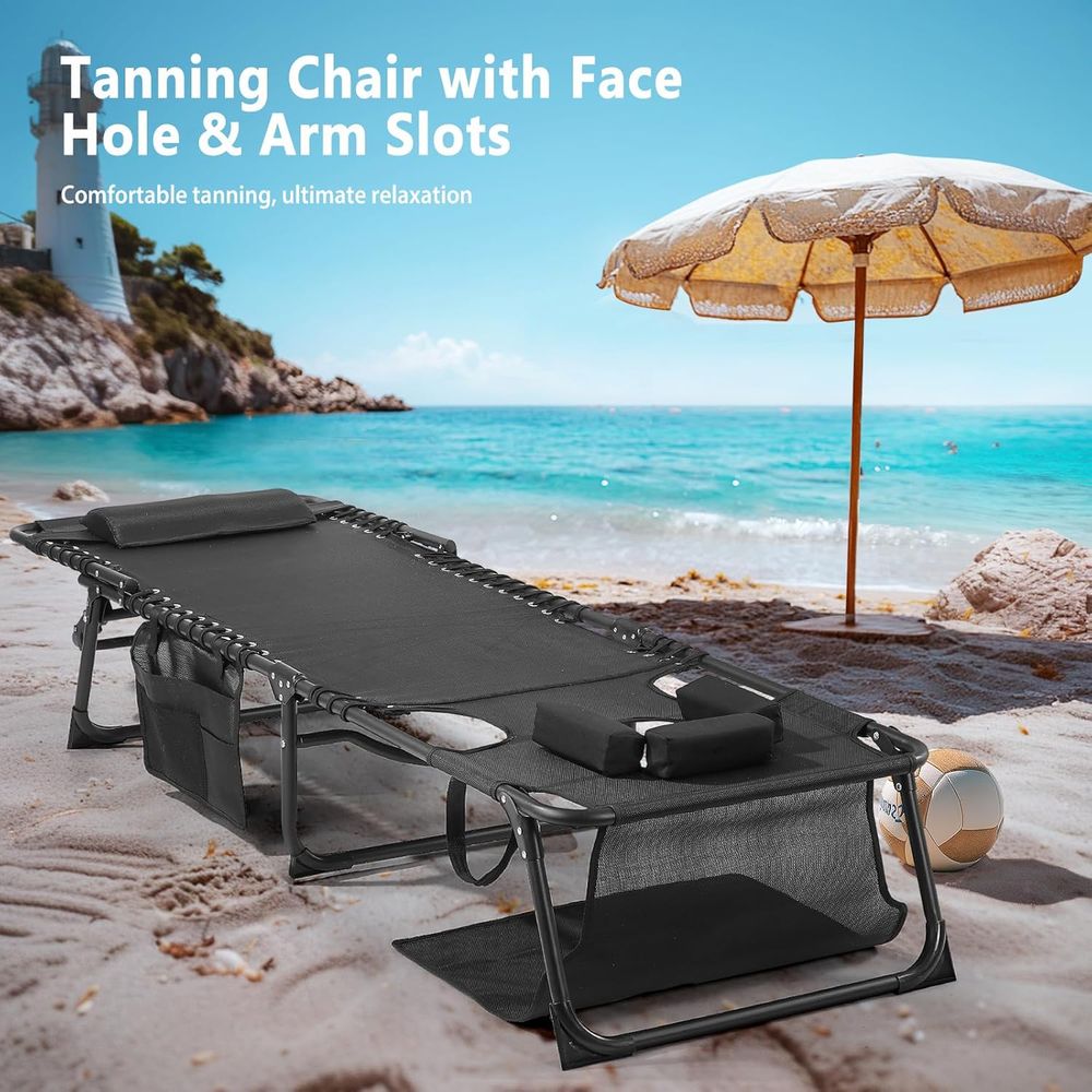 Outdoor Lounge Chair with 5-Po - Outdoor Camping Recliner ulasan dan harga