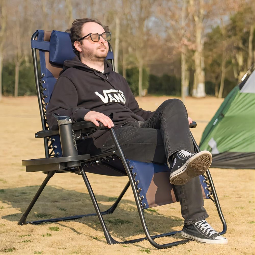 Oversized Padded Recliner Chai - Outdoor Camping Recliner ulasan dan harga