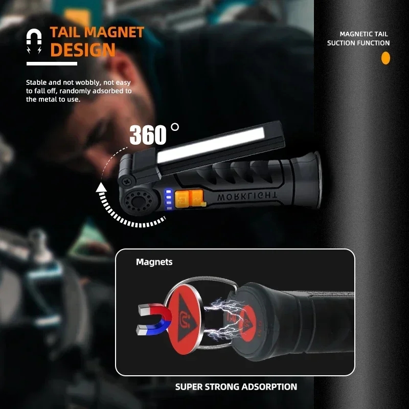 Portable COB LED Flashlight US - Outdoor Camping Decor ulasan dan harga