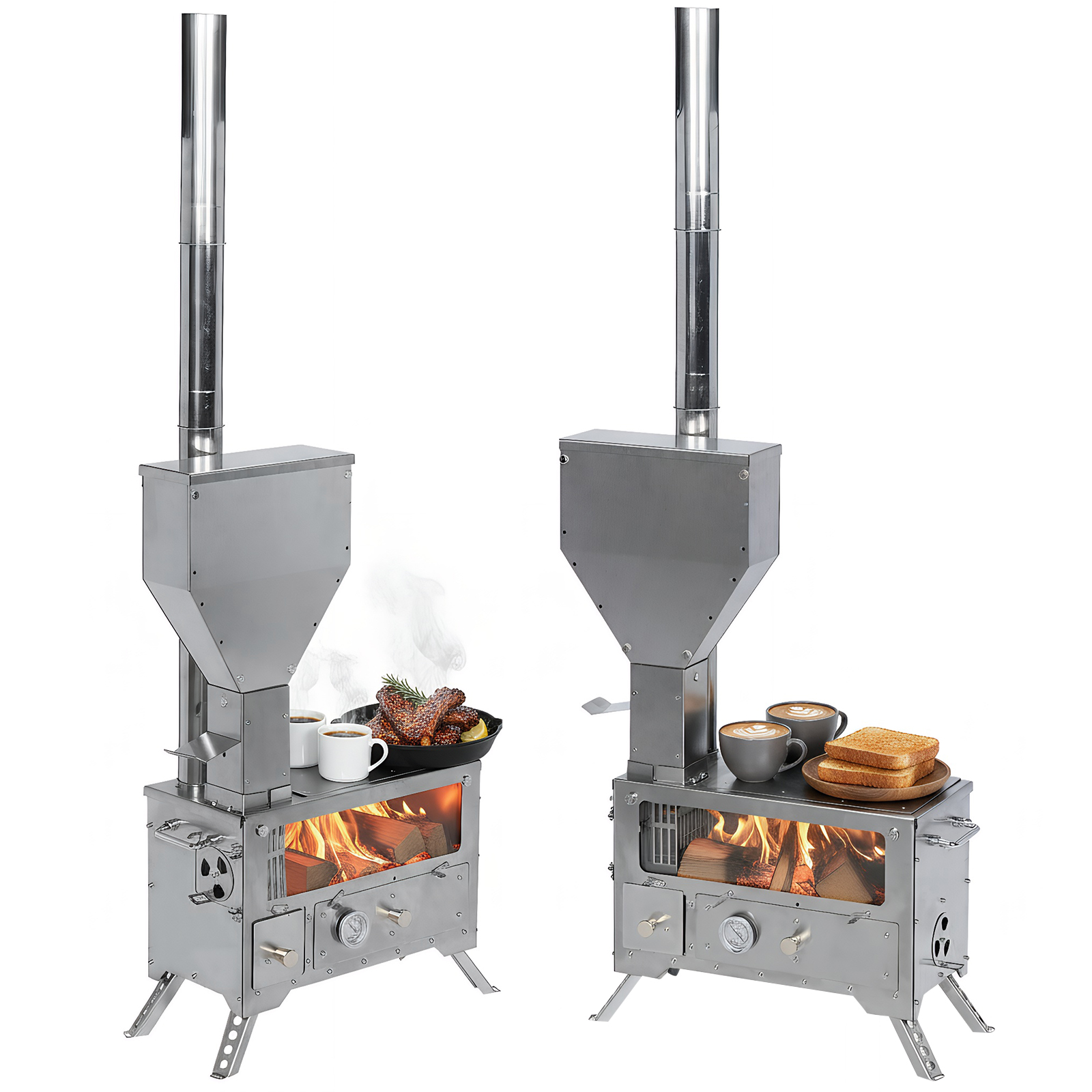 Portable Wood-Burning Camp Sto - Outdoor Camping Stove ulasan dan harga
