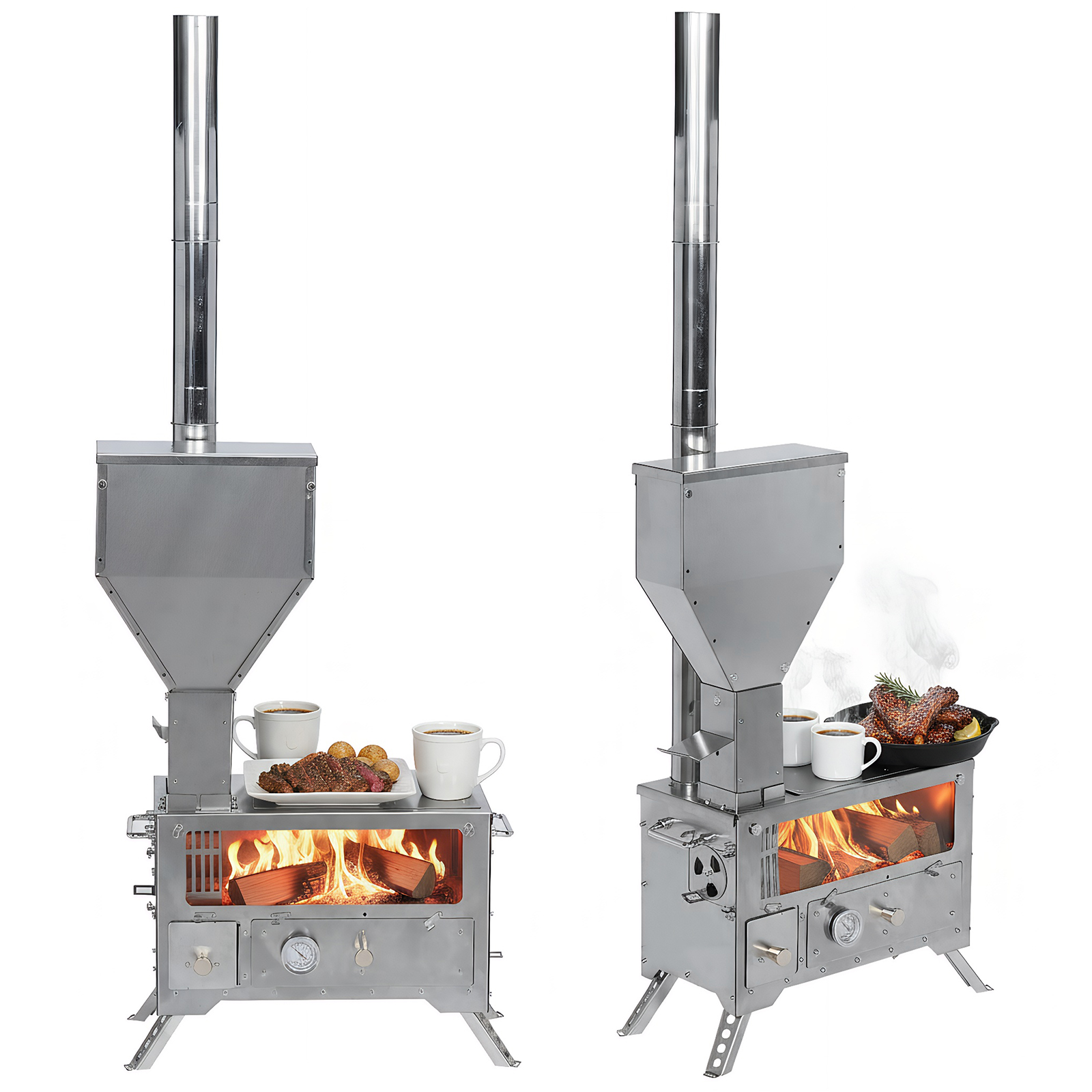 Portable Wood-Burning Camp Sto - Outdoor Camping Stove ulasan dan harga