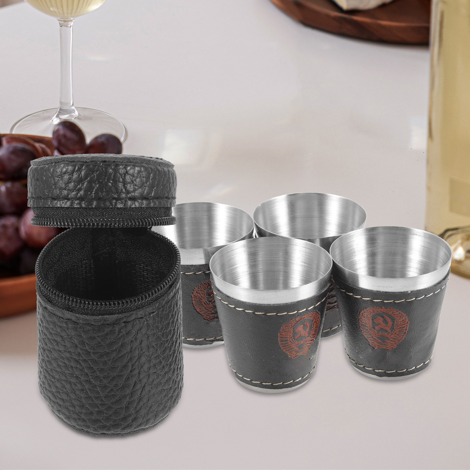 1Set Stainless Steel Wine Cup  - Outdoor Camping Set ulasan dan harga