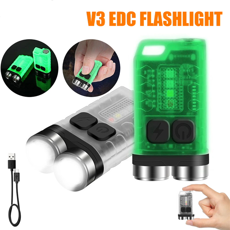 V3 EDC Flashlight Mini Keychai - Outdoor Camping Adventure ulasan dan harga