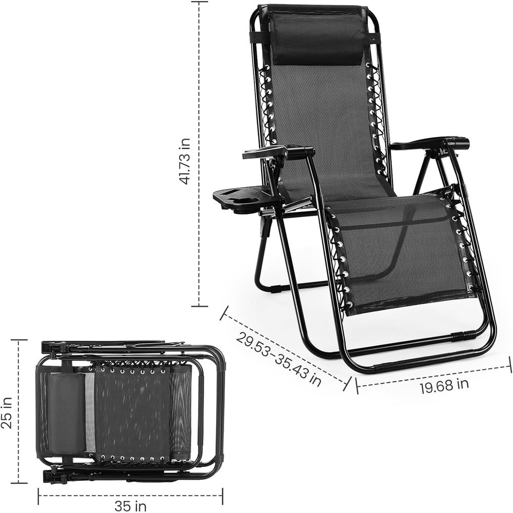 Set of 2 Zero Gravity Recliner - Outdoor Camping Recliner ulasan dan harga