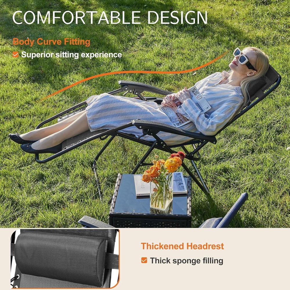 Set of 2 Zero Gravity Recliner - Outdoor Camping Recliner ulasan dan harga
