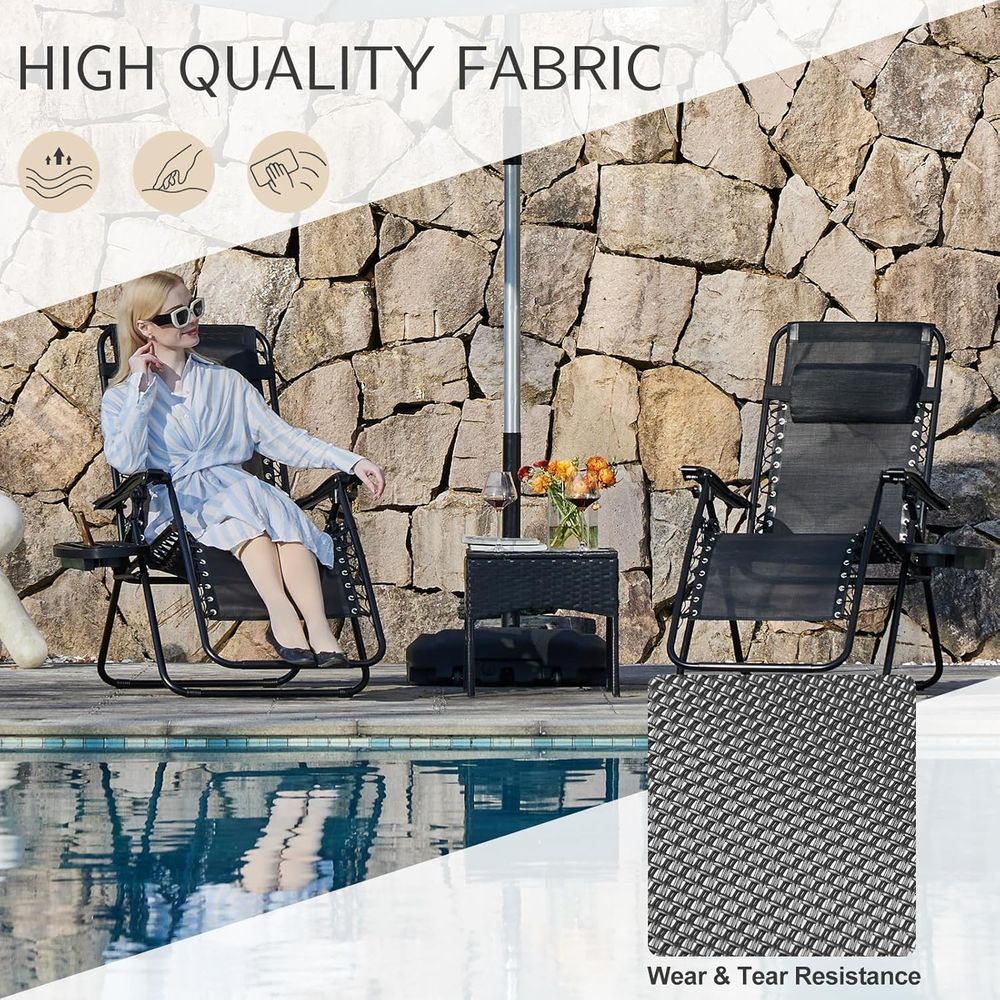Set of 2 Zero Gravity Recliner - Outdoor Camping Recliner ulasan dan harga