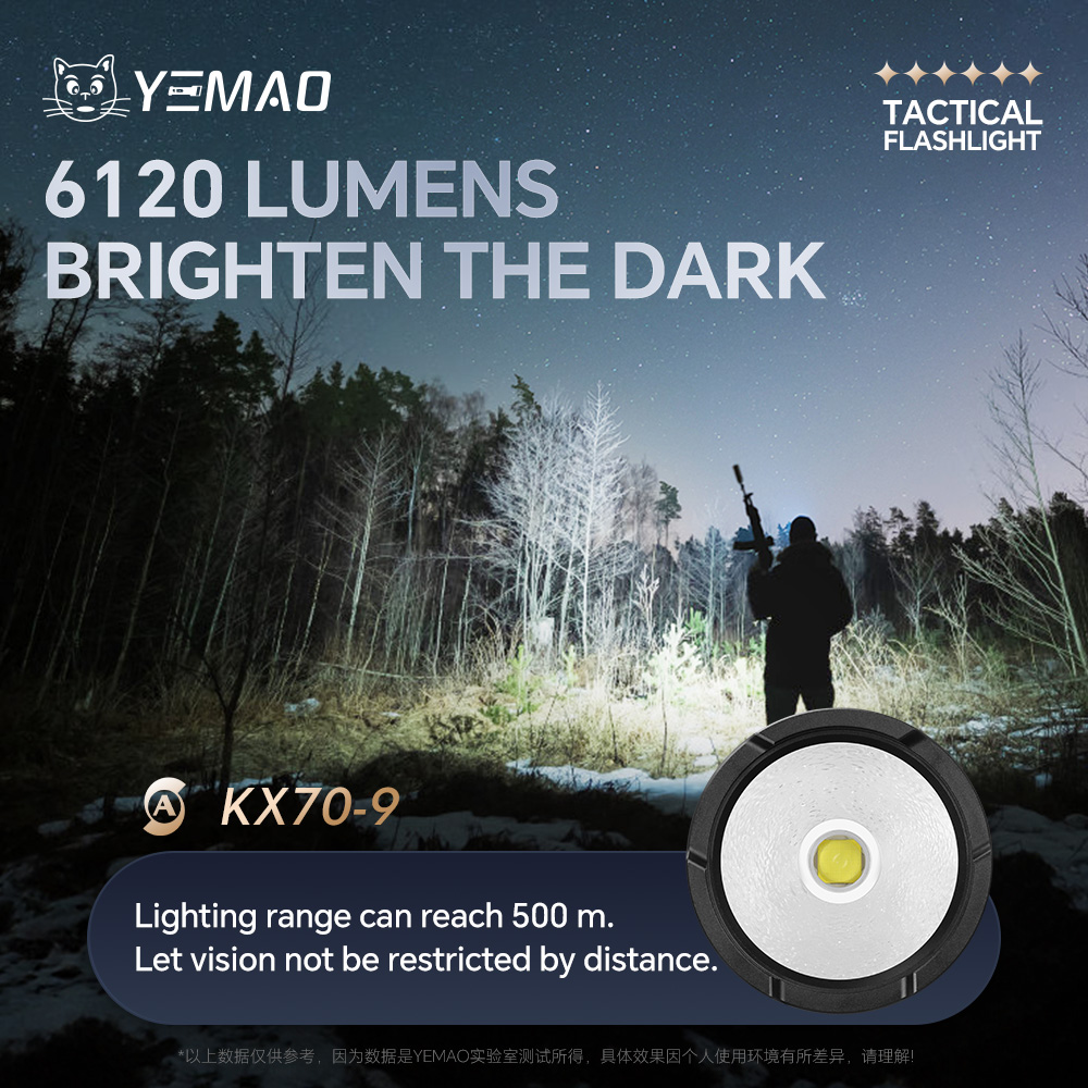 YEMAO-A81 6210LM Flashlight, U - Outdoor Camping Lighting ulasan dan harga