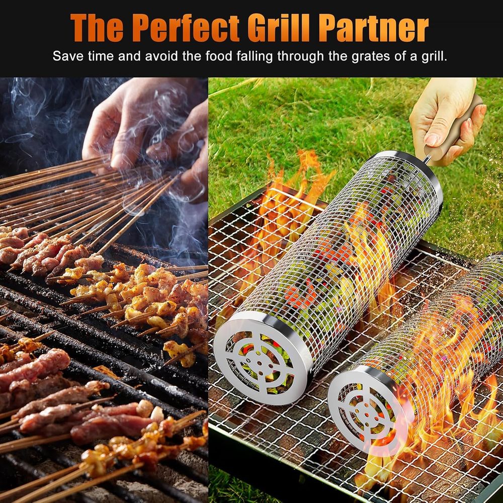 Set of 2 Stainless Steel BBQ G - Outdoor Camping Set ulasan dan harga