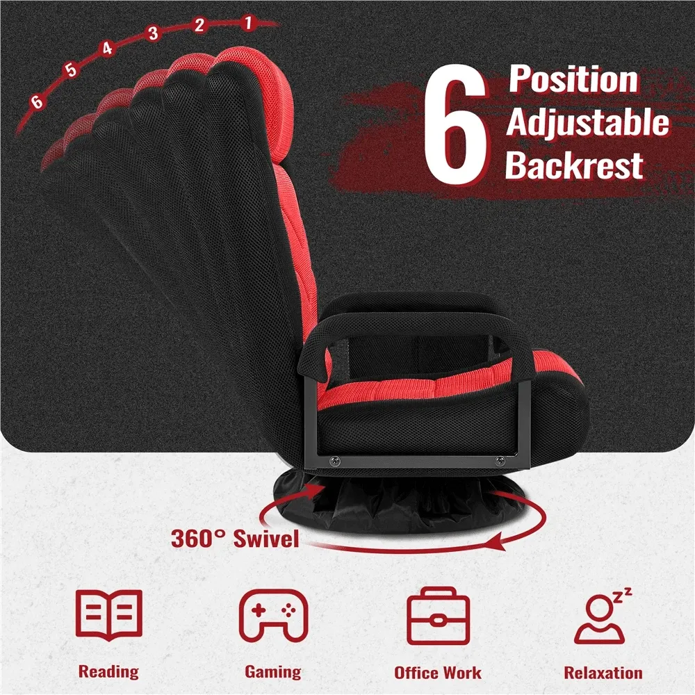 1PC Swivel Gaming Floor Chair  - Folding Chair ulasan dan harga