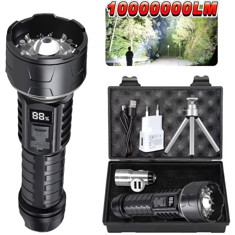 COB LED Flashlight Rechargeabl - Outdoor Camping Lighting ulasan dan harga