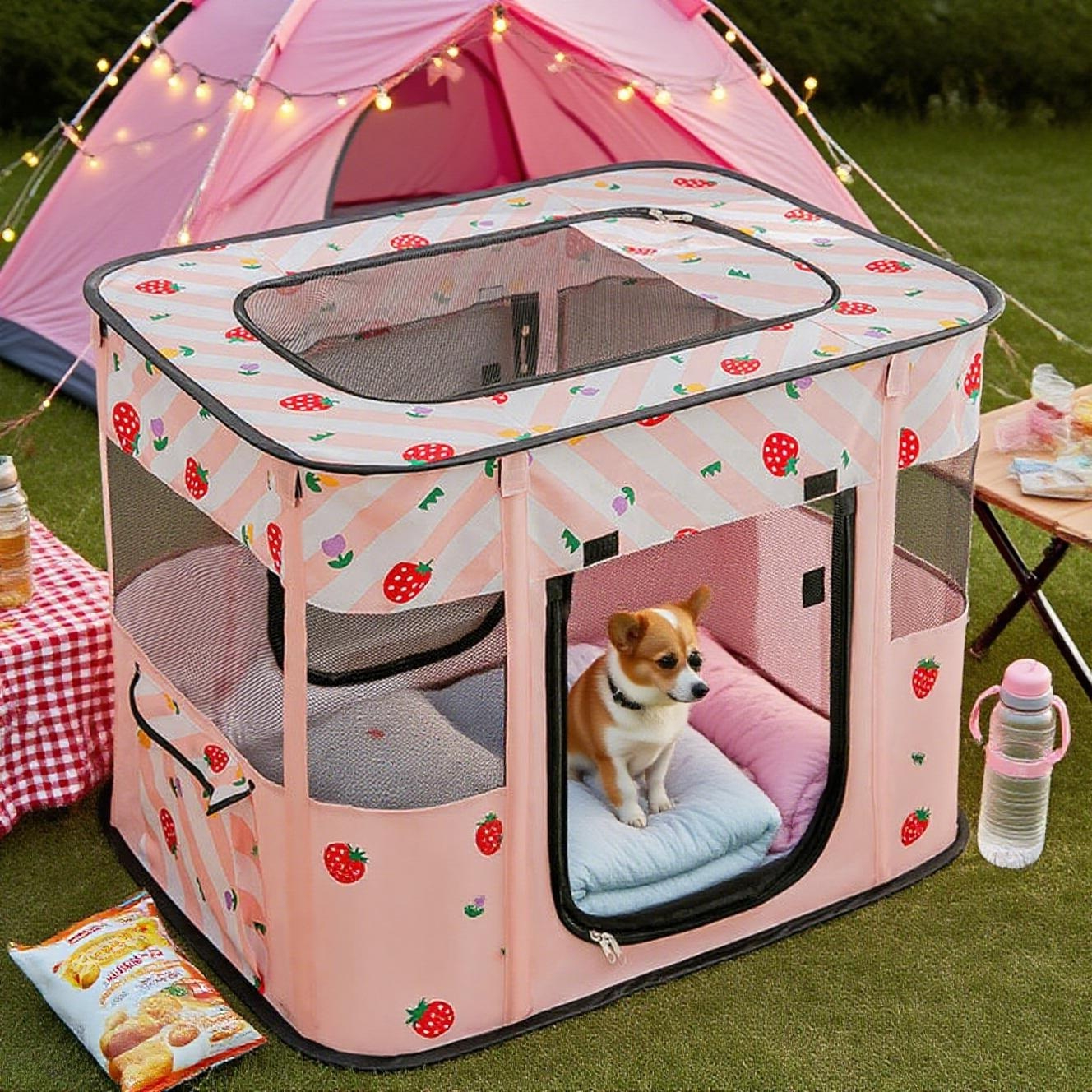 Collapsible Pet Tent, Large Sp - Outdoor Camping Dog Fence ulasan dan harga
