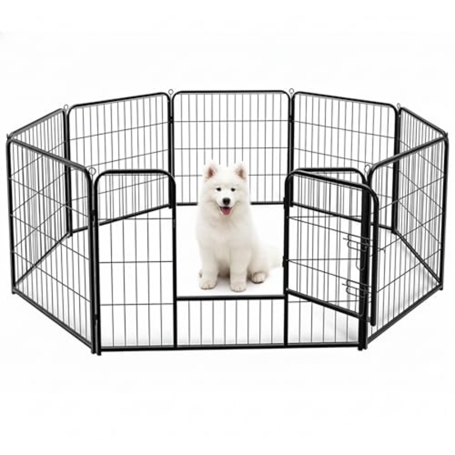 Dog Playpen 32 Inch 8 Panels D - Outdoor Camping Dog Fence ulasan dan harga