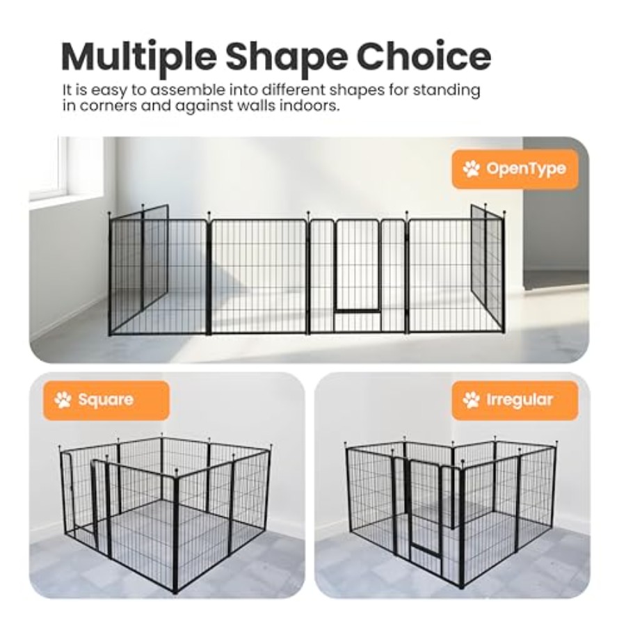 Dog Playpen 32 Inch 8 Panels D - Outdoor Camping Dog Fence ulasan dan harga