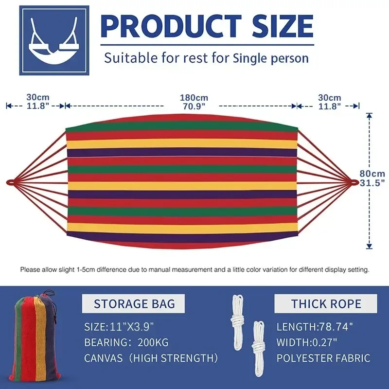 1pc Outdoor Canvas Hammock Cam - Camping Rope ulasan dan harga