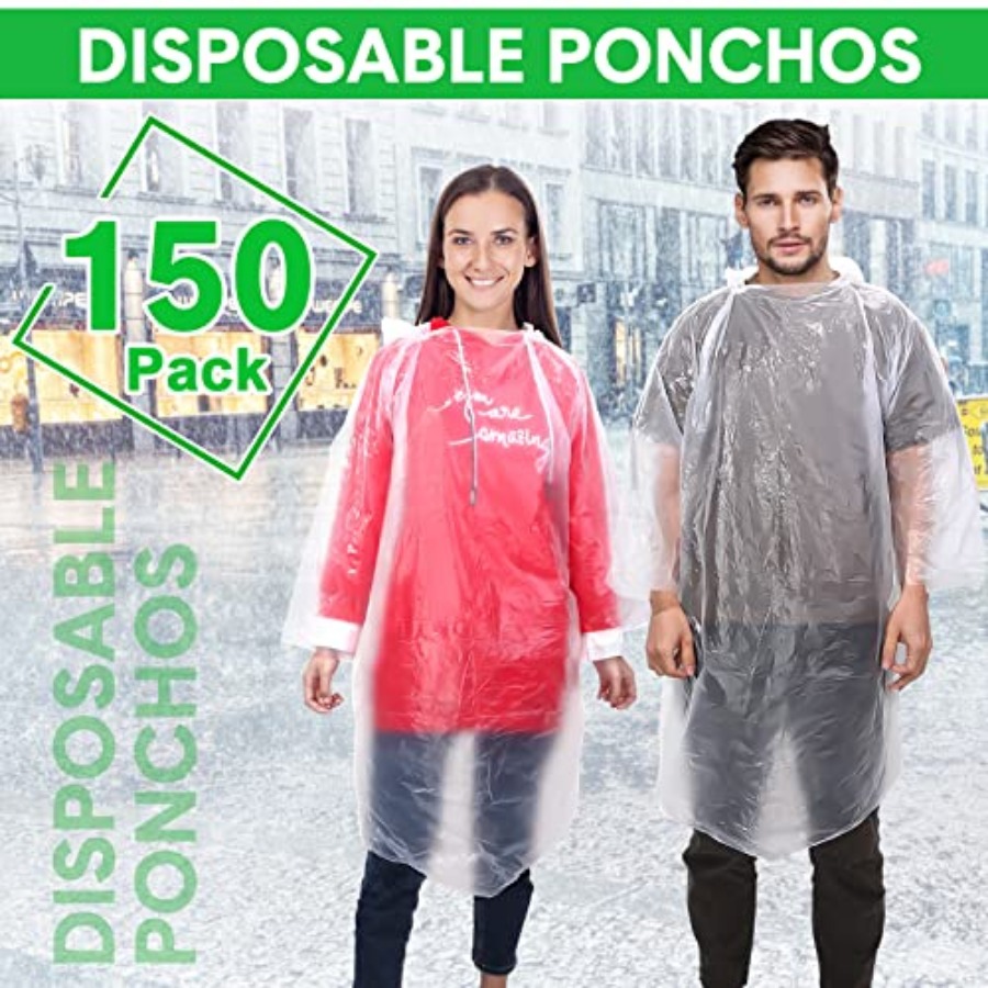 150 Pcs Disposable Rain Poncho - Camping Rain Poncho ulasan dan harga