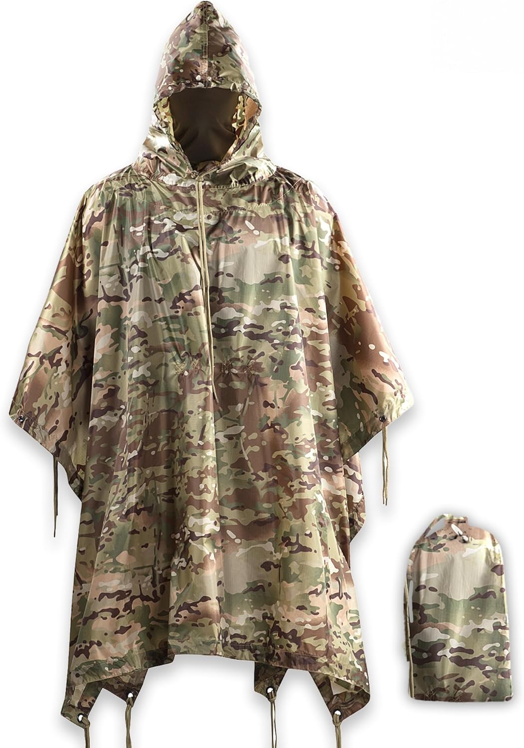 Tactical Rain Poncho Army Mili - Camping Rain Poncho ulasan dan harga