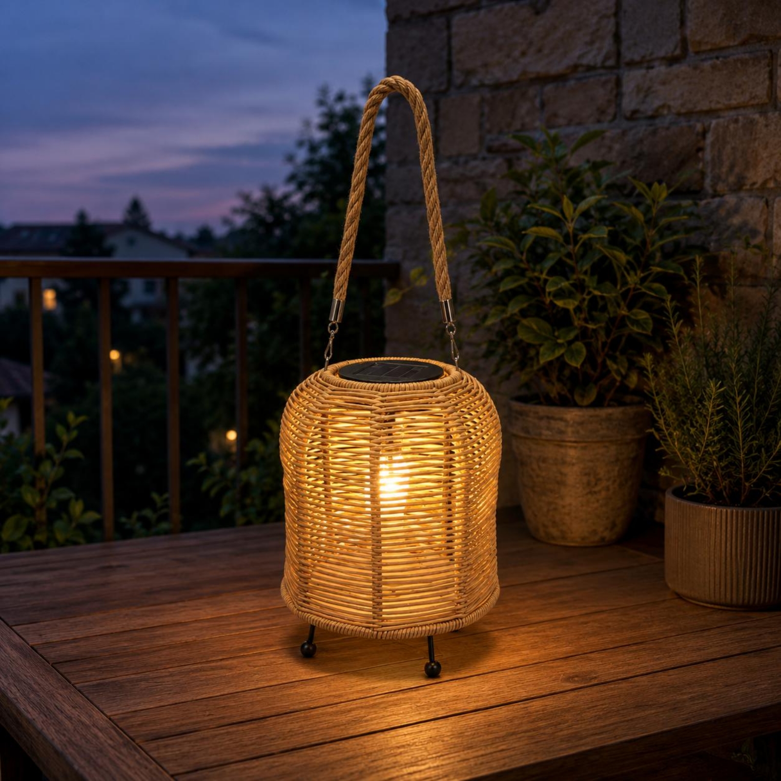Handwoven Solar Lantern Warm L - Outdoor Camping Decor ulasan dan harga