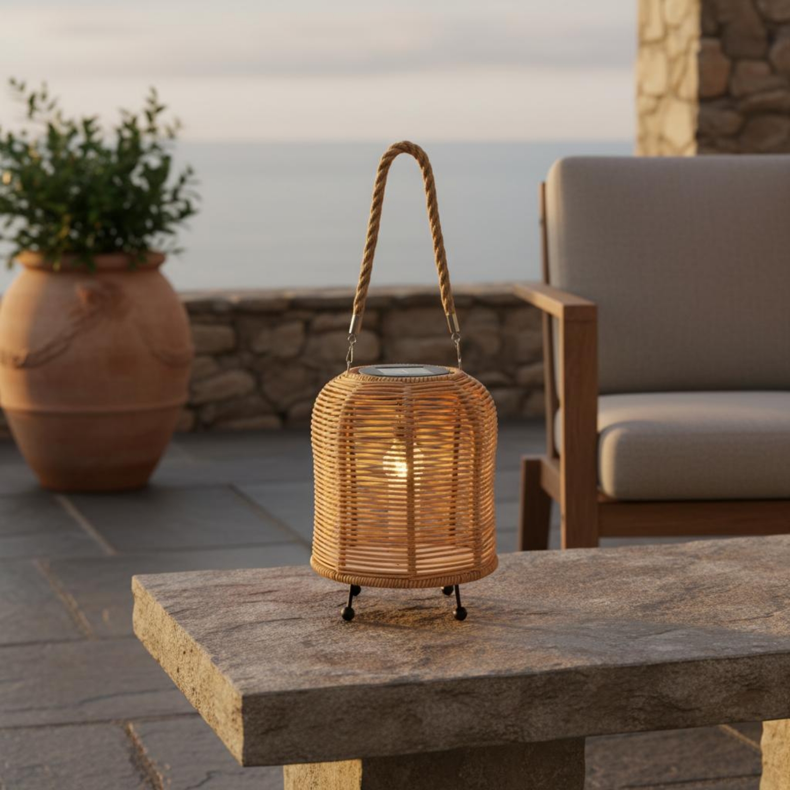 Handwoven Solar Lantern Warm L - Outdoor Camping Decor ulasan dan harga