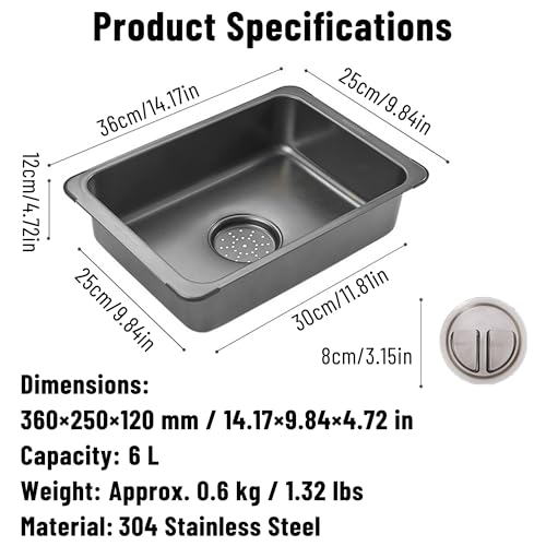 304 Stainless Steel Mini Sink  - Outdoor Camp ulasan dan harga