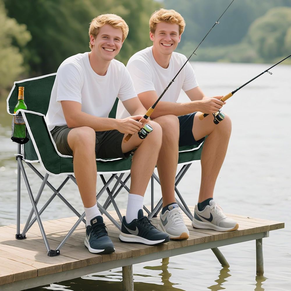 Durable 2-Person Folding Lawn  - Folding Chair ulasan dan harga