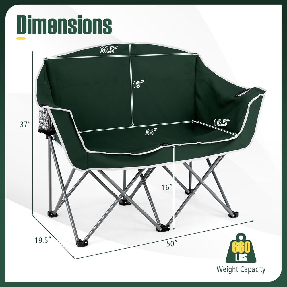 Durable 2-Person Folding Lawn  - Folding Chair ulasan dan harga