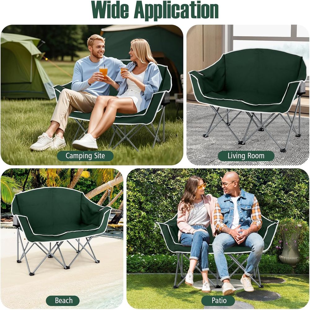 Durable 2-Person Folding Lawn  - Folding Chair ulasan dan harga