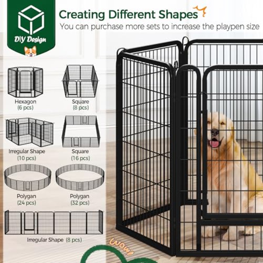 Dog Playpen Outdoor 40 inch 12 - Outdoor Camping Dog Fence ulasan dan harga