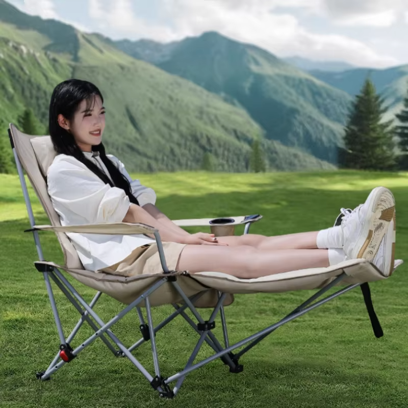 Folding Recliner Portable Camp - Outdoor Camping Recliner ulasan dan harga